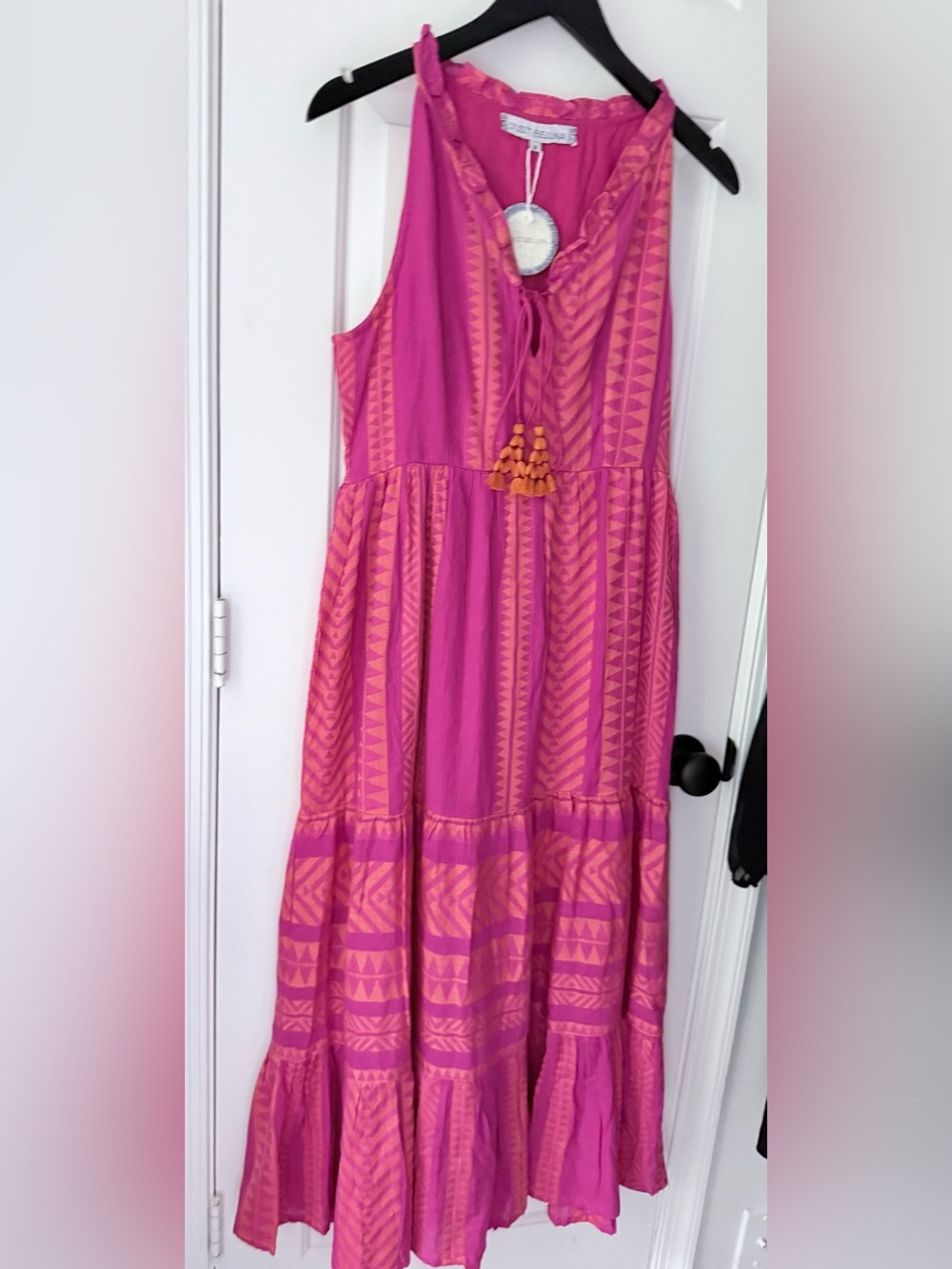 NWT Just Bellinia Pink & Orange Maxi Dress